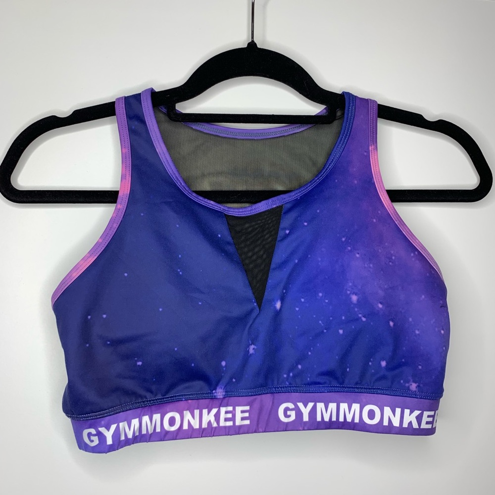 GYMMONKEE Galaxy print sports bra